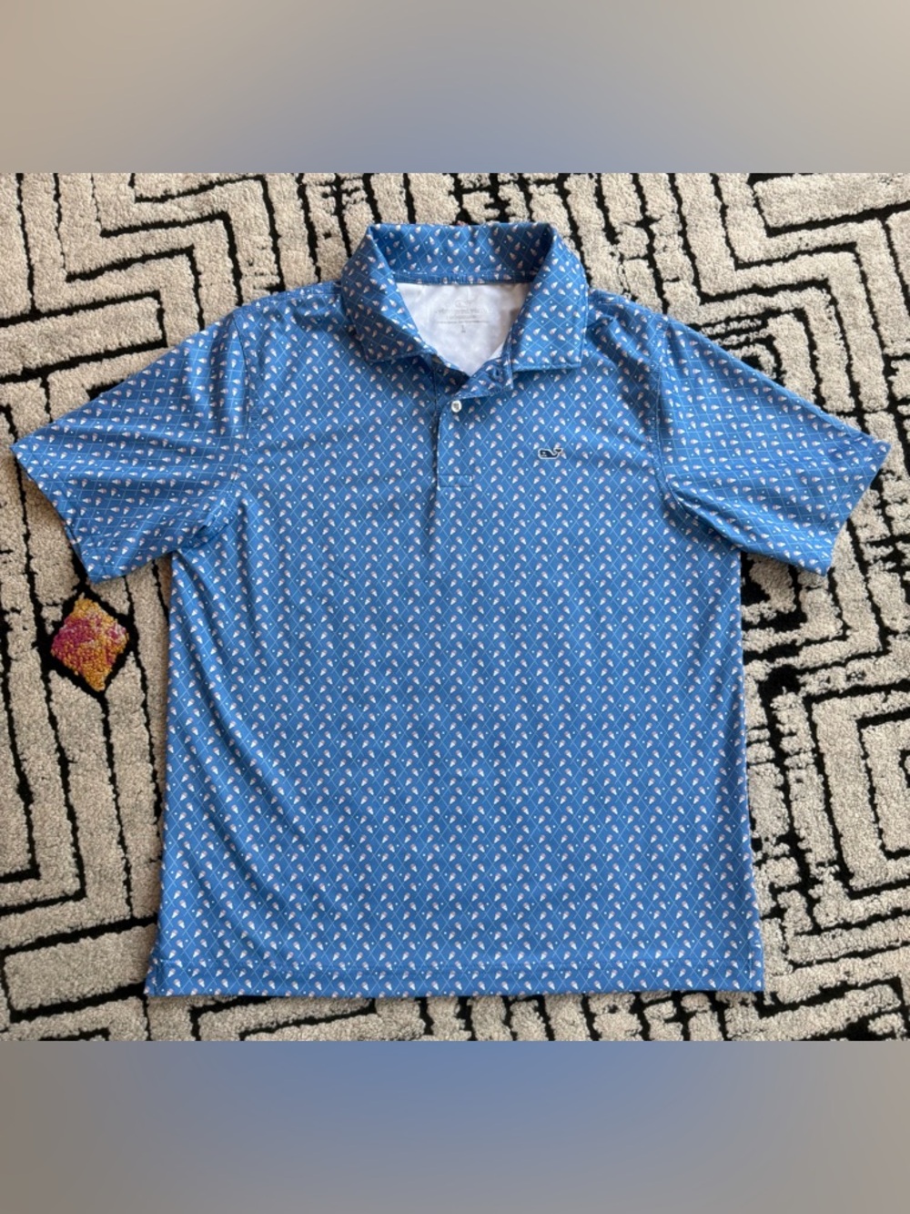 Vineyard Vines - Boys Performance Printed Sankaty Polo - Lacrosse Print - Large